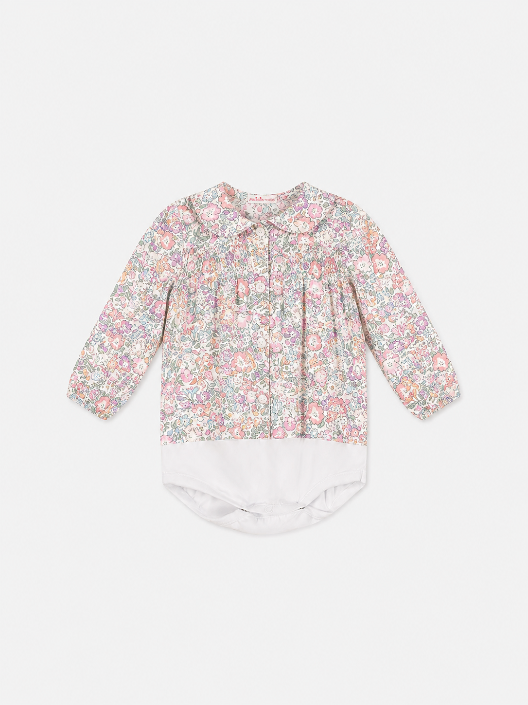 Camicia Con Body Neonata Liberty Michelle Rosa