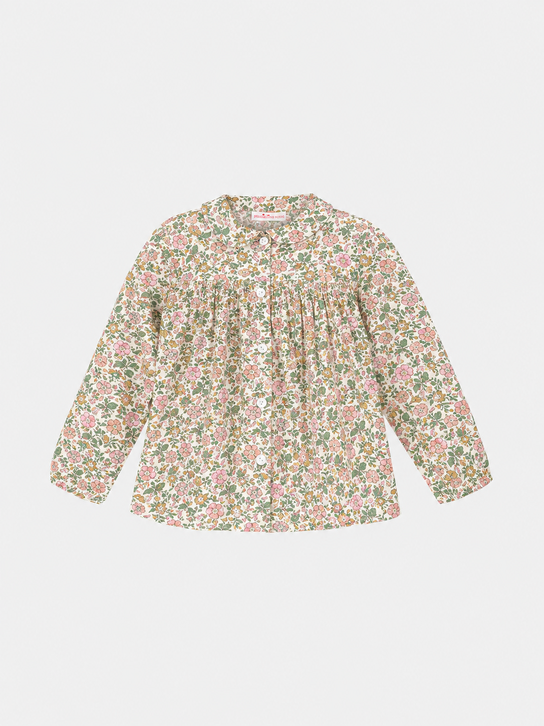 Camicia P.Smock M/Lunga Bambina Liberty Metallic rosa