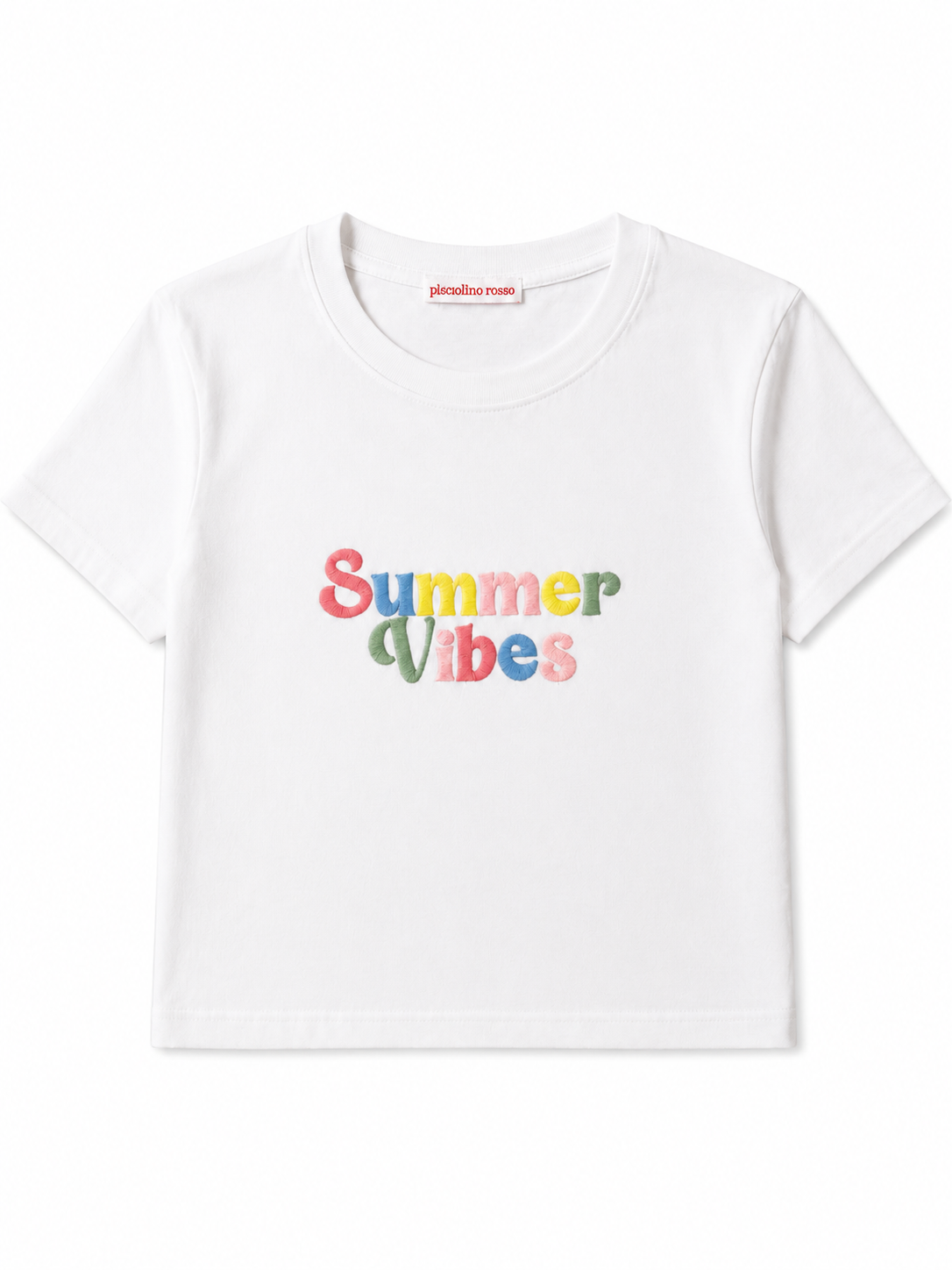 T-shirt Bambina Ricamo Summer Vibes