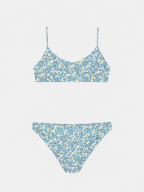 Bikini Donna Slip classico Fascia Lycra Liberty Wiltshire Azzurro