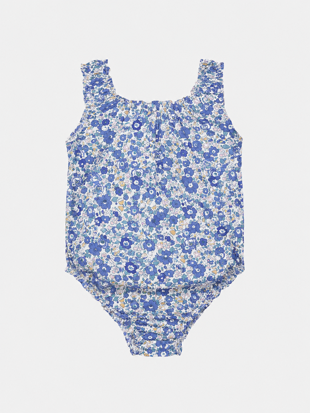 Costume Intero Cotone Bambina Liberty Betsy Ann Blu