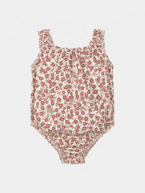 Costume Intero Cotone Bambina Liberty Empress Prugna