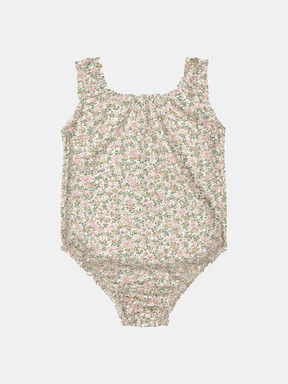 Costume Intero Cotone Bambina Liberty Metallic rosa