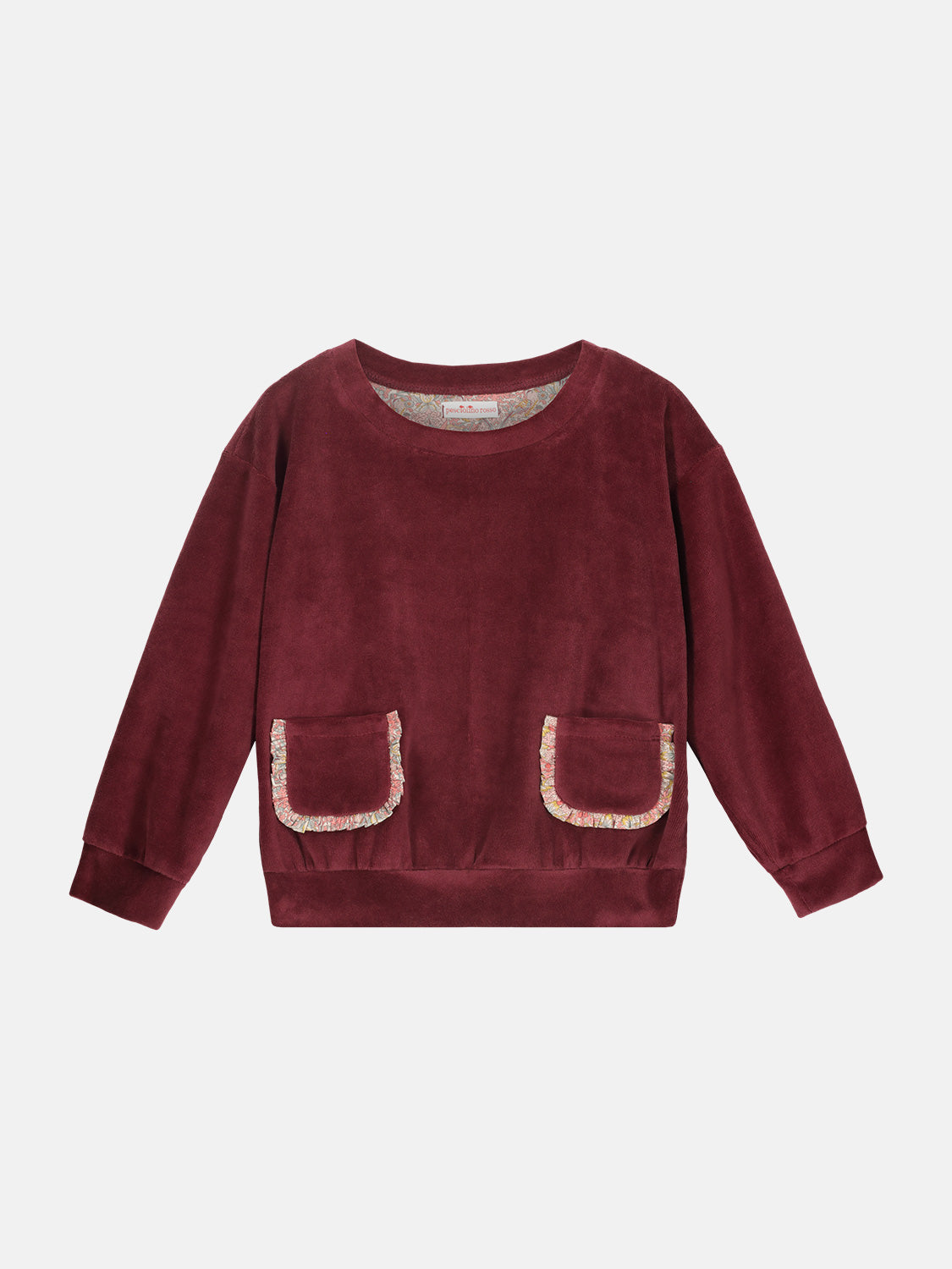 Felpa Taschine Ciniglia Bordeaux