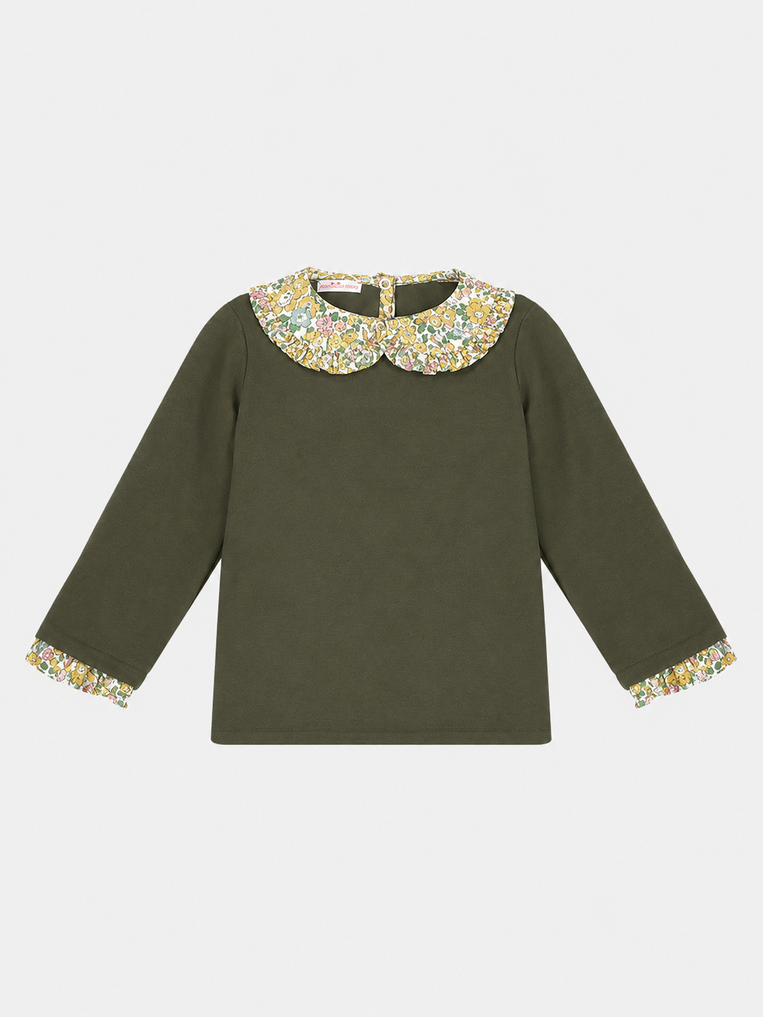 Felpa C/Peter-Pan Bambina Cotone Militare