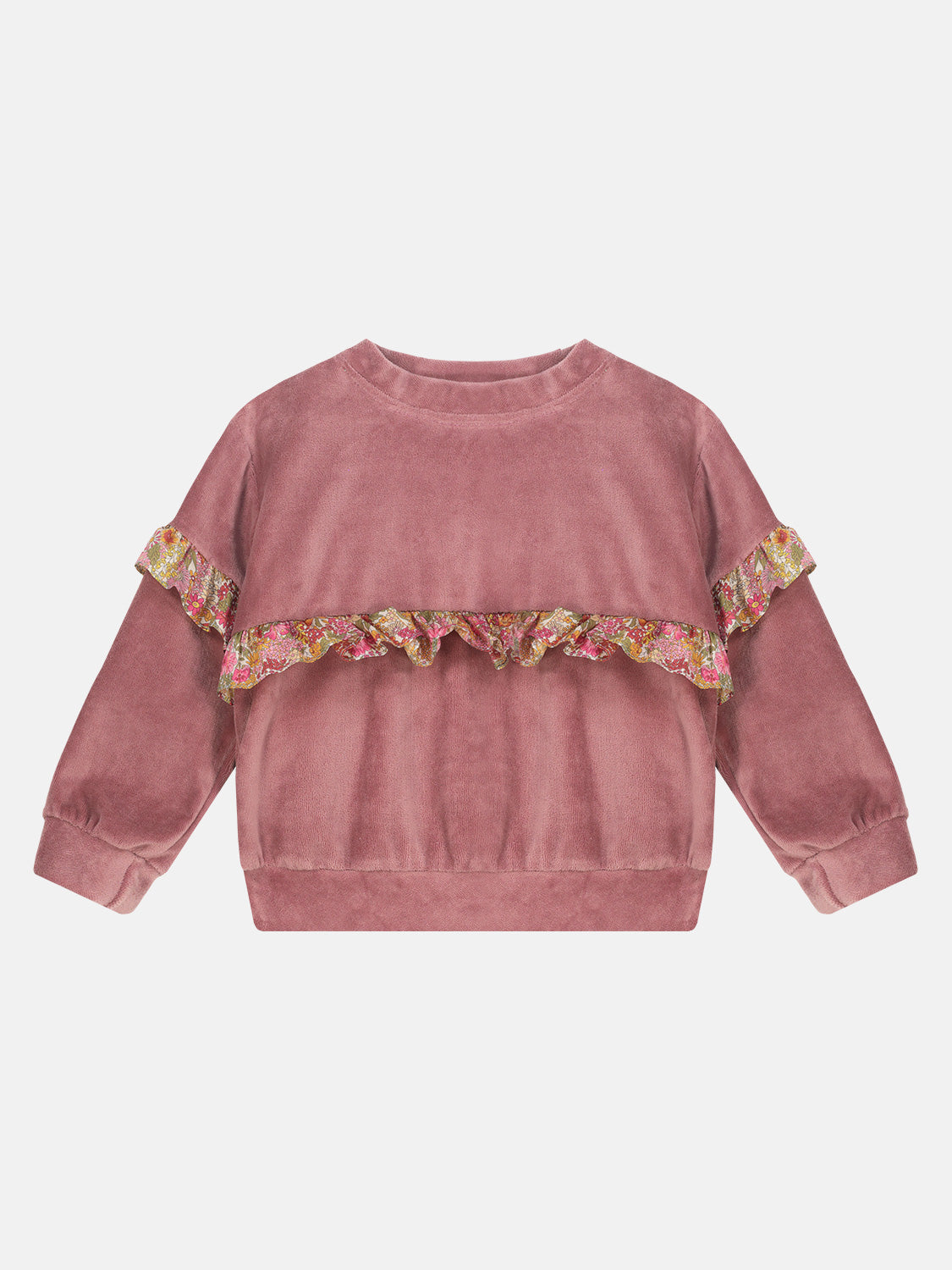 Felpa Rouche Bambina Ciniglia Mauve