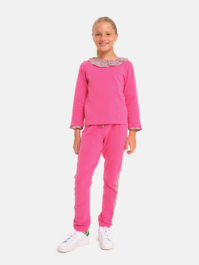 Felpa Rouche Fuxia