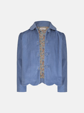Giacca Velluto Dusty Blue