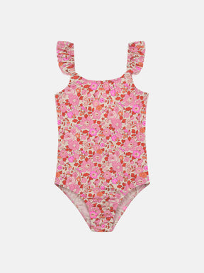 Intero Bambina Rouches Liberty Betsy Fluo Fuxia