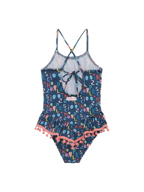 Intero Bambina Balza PonPon PR allover Blu