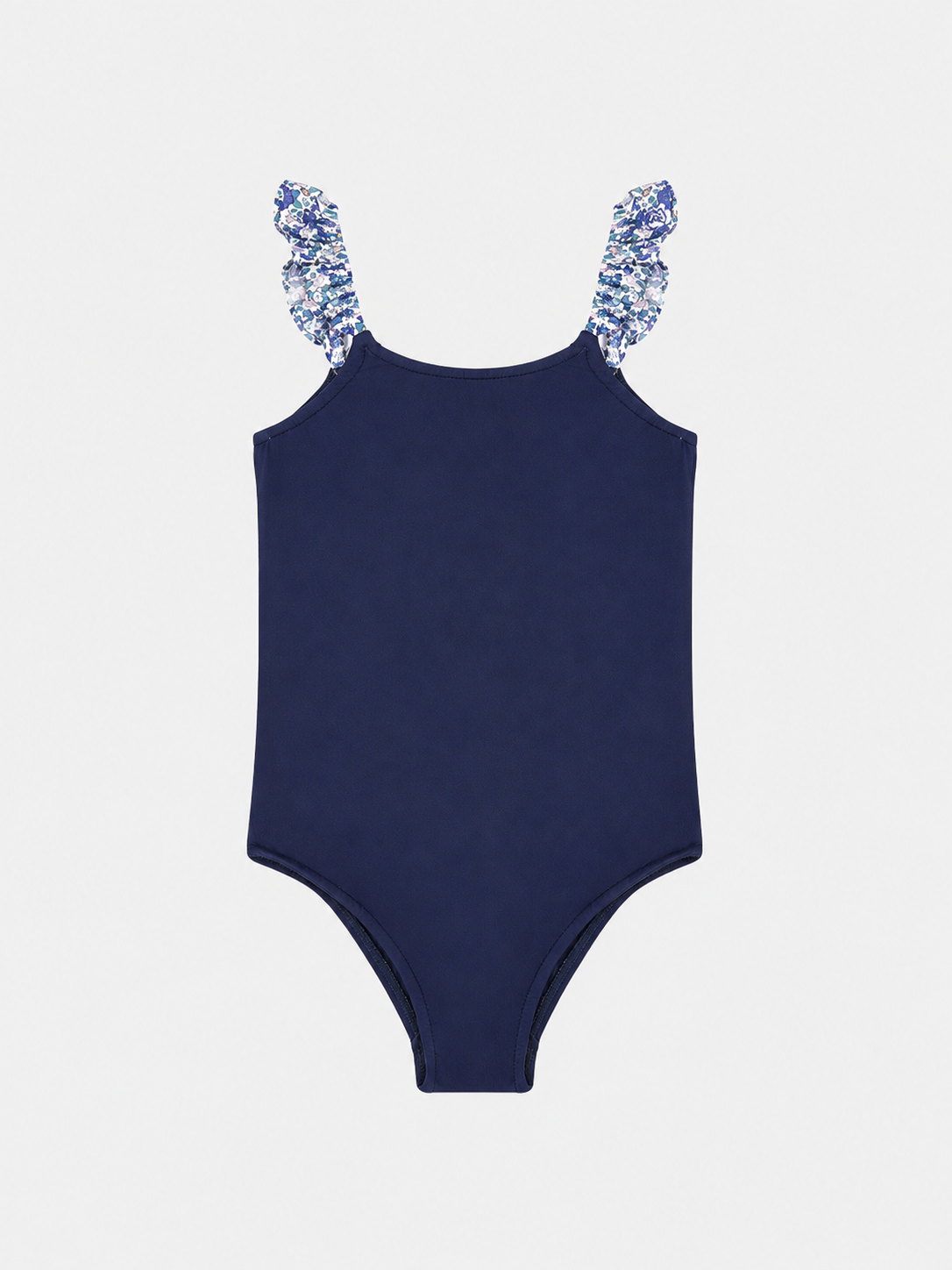 Intero Bambina Bicolore Rouches Liberty Betsy Ann Blu