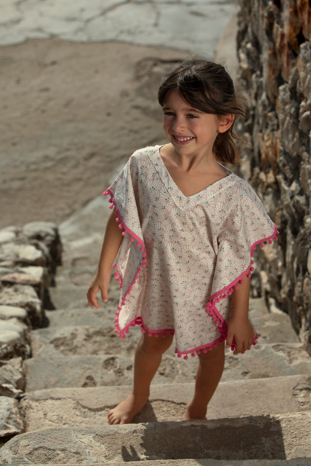 Caftano Poncho PonPon Liberty Conchiglie