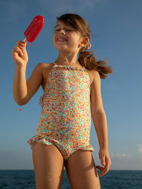 Intero Bambina Incrociato Liberty Wiltshire Arancio
