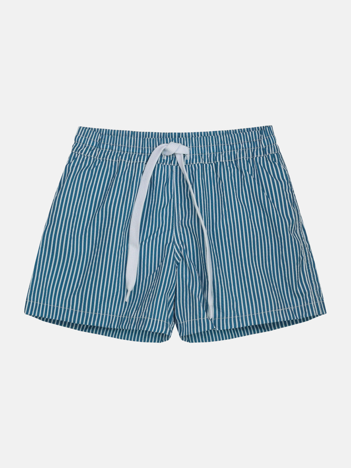 Costume Bambino Tessuto Tecnico a pantaloncino Seersucker Petrolio