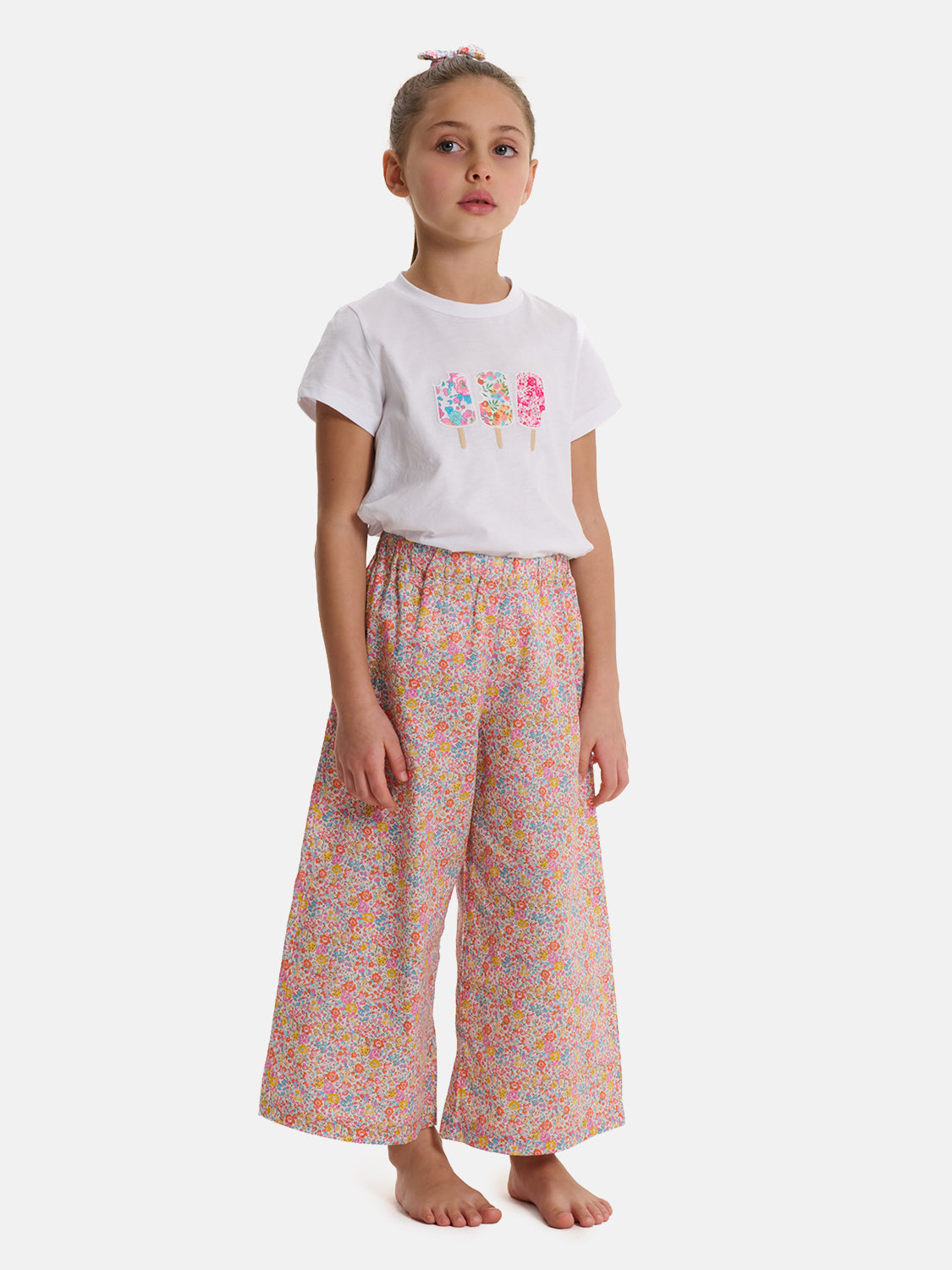 T-shirt Bambina Ricamo Cremini