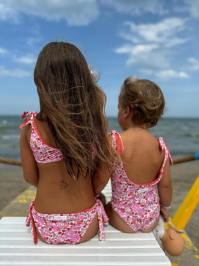 Intero Bambina Double Fiocchi Liberty Betsy Fluo Fuxia