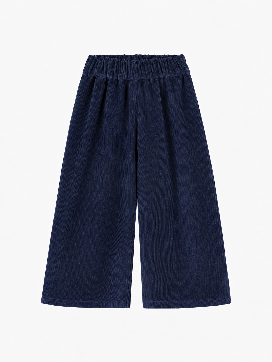 Pantalone Palazzo Bambina Velluto Millerighe Navy