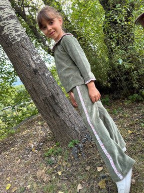 Pantalone Zampa Ciniglia Salvia