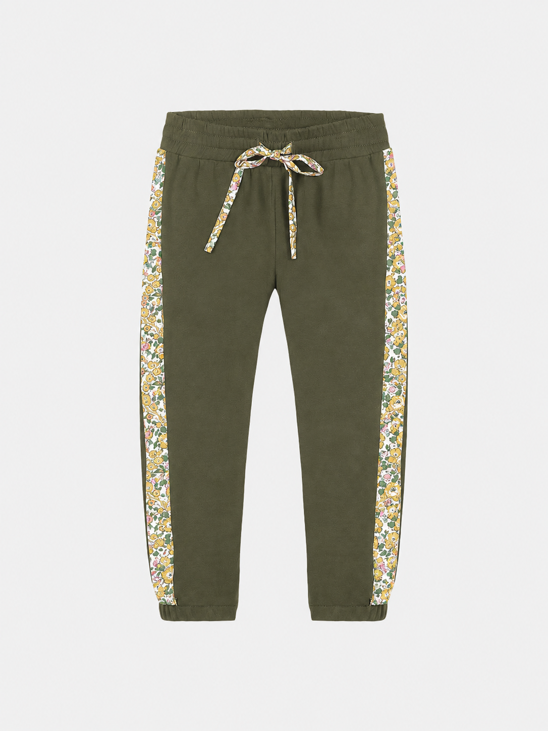 Pantalone Classico Bambina Felpa Cotone Militare