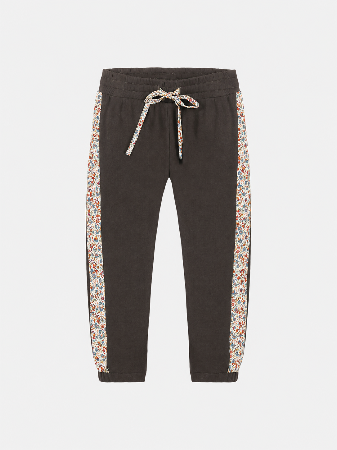 Pantalone Classico Bambina Felpa Cotone Moro