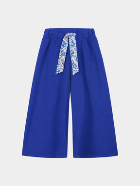 Pantalone Palazzo Bambina Felpa Cotone Royal