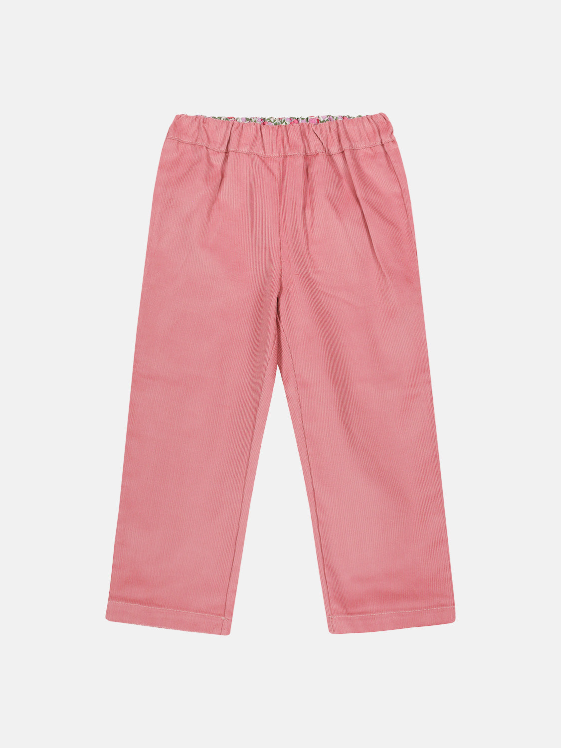 Pink velvet trousers