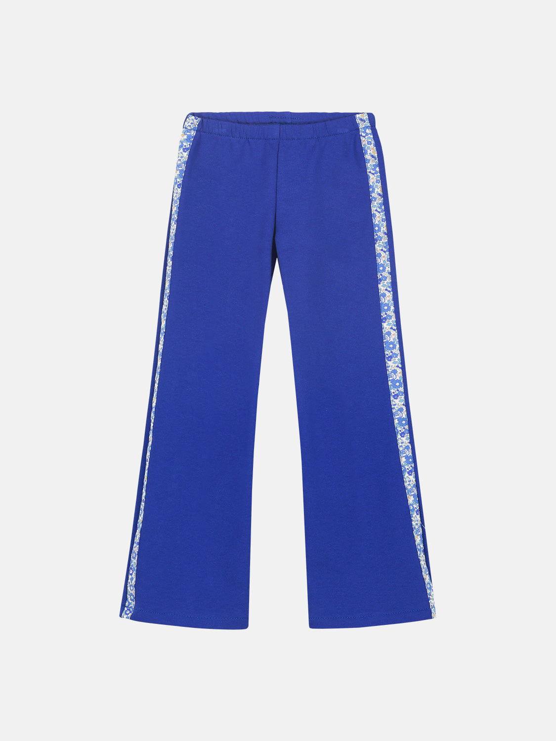Pantalone Zampa Bambina Felpa Cotone Royal