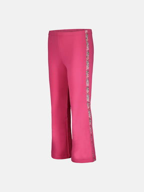 Pantalone Zampa Felpa Fuxia