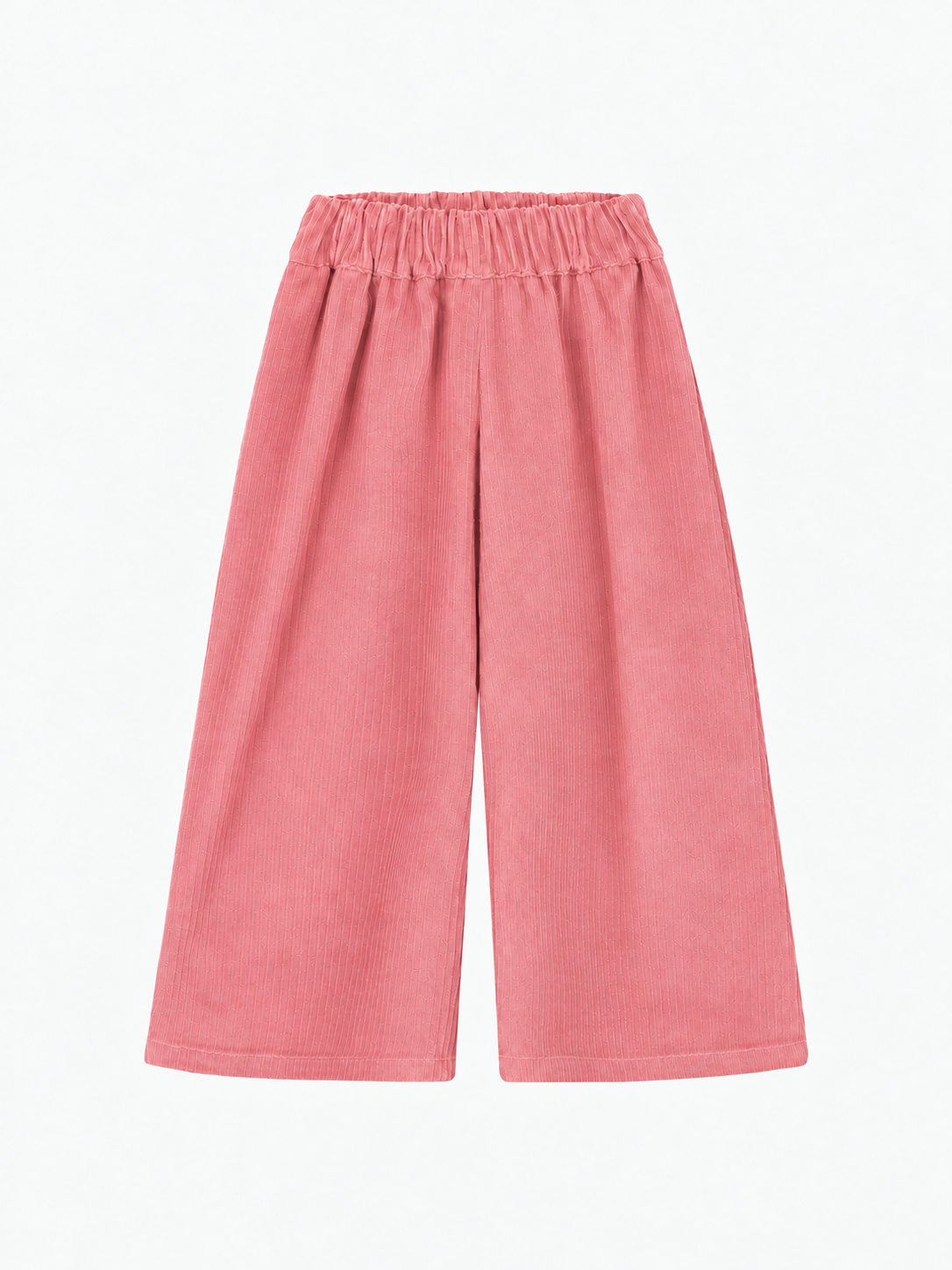 Pantalone Palazzo Bambina Velluto Millerighe Pink