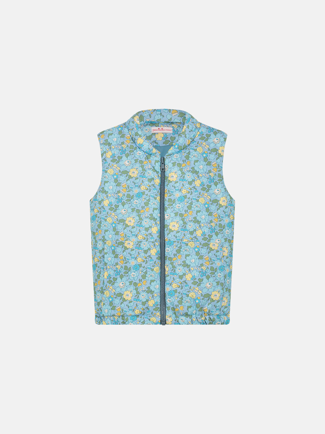 Piumino Smanicato Liberty Gender Free Betsy Azzurro