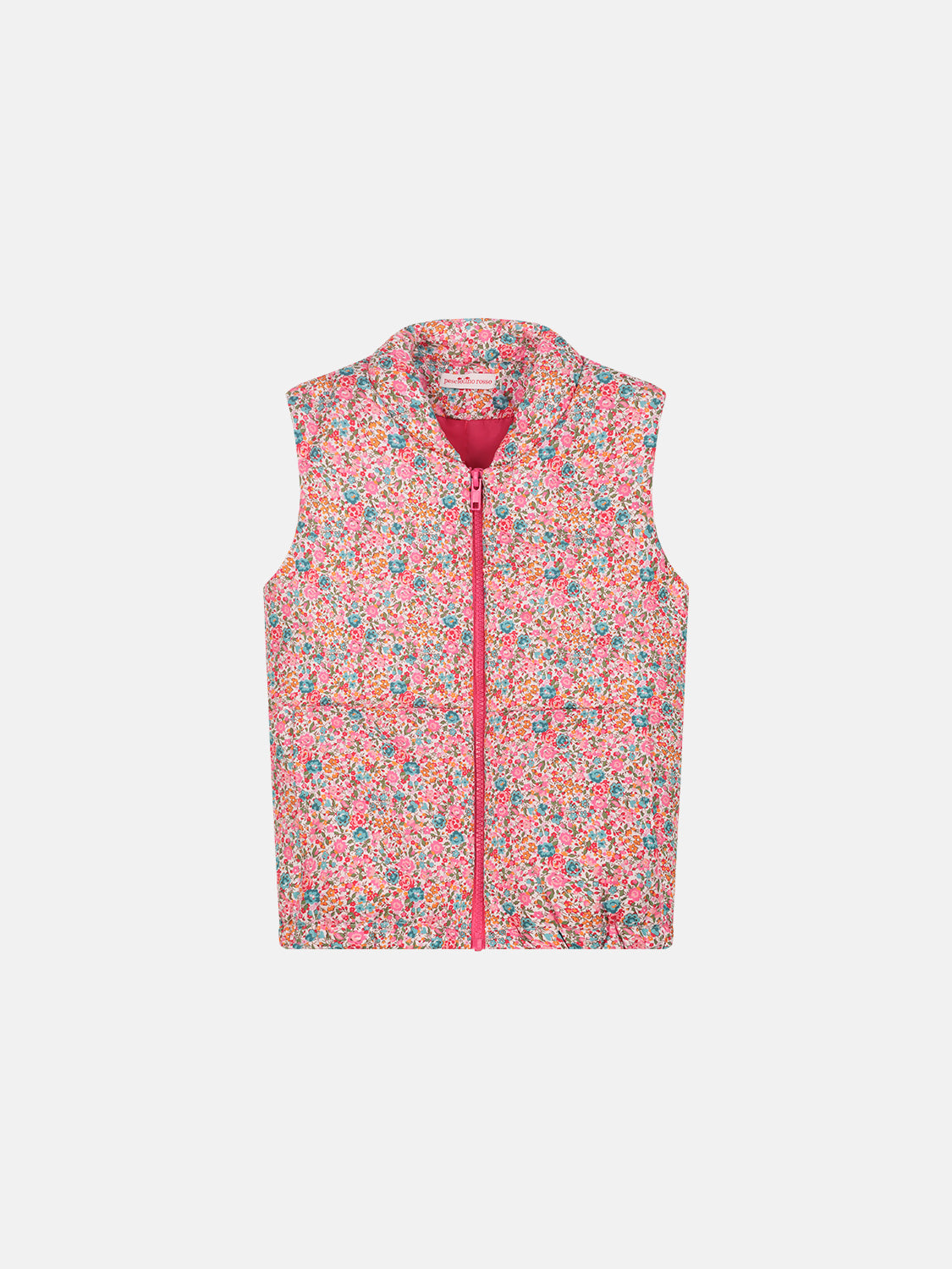 Piumino Smanicato Liberty Gender Free Emma Fuxia Petrolio
