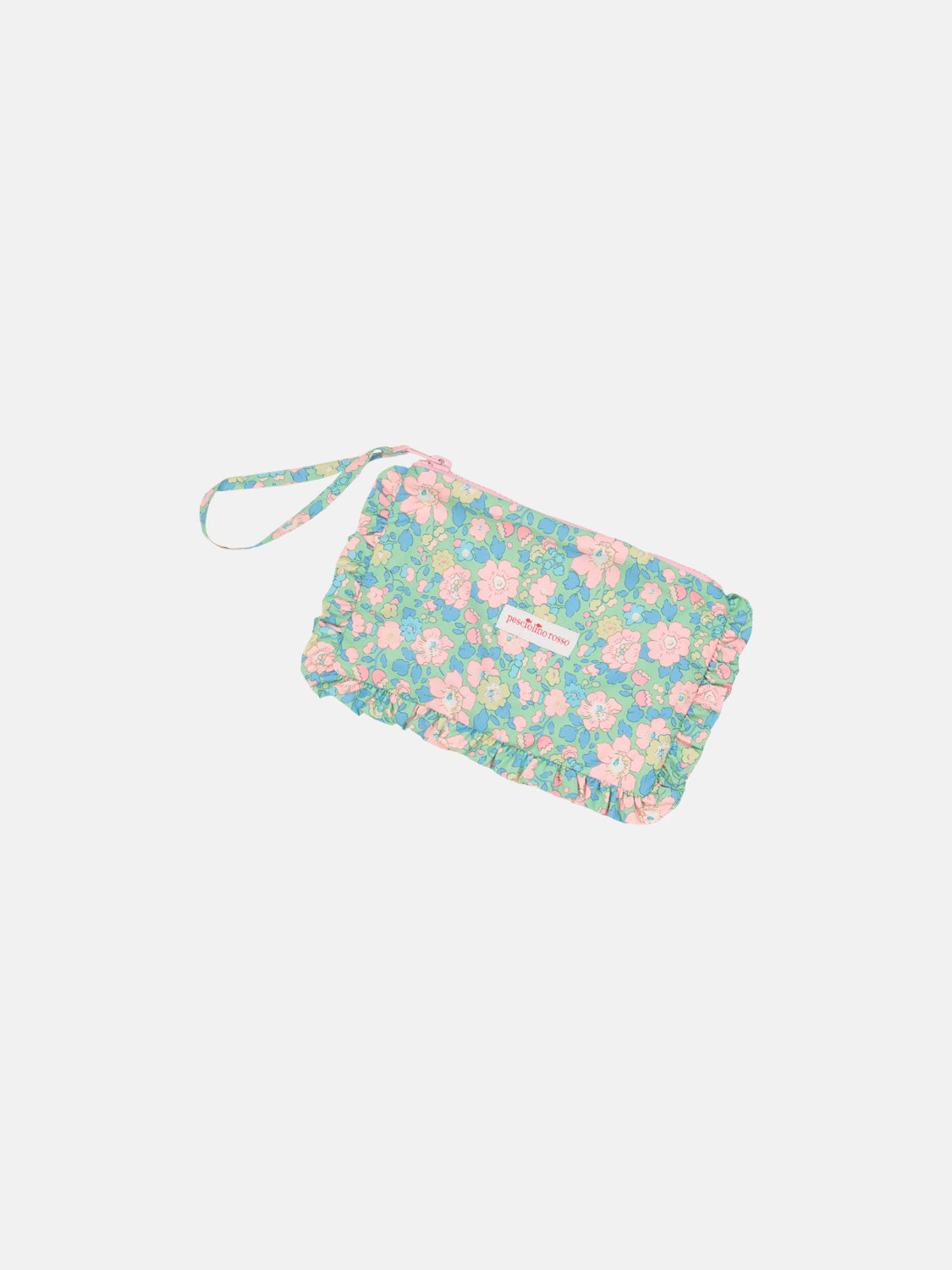 Pochette Mare Mini Rouches Liberty Betsy Verde Rosa