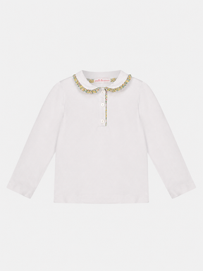 Polo M/Lunga Colletto Bambina Liberty Betsy Ann Giallo