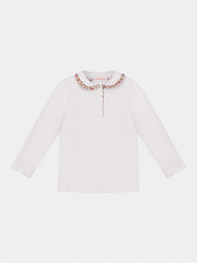 Polo M/Lunga Colletto Bambina Liberty Empress Prugna
