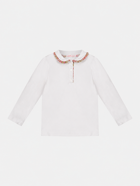 Polo M/Lunga Colletto Bambina Liberty Metallic Gold