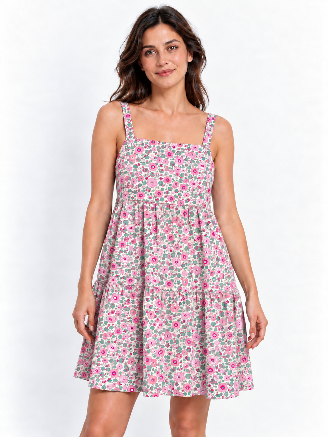 Prendisole Donna Balze Corto Liberty Betsy Fuxia