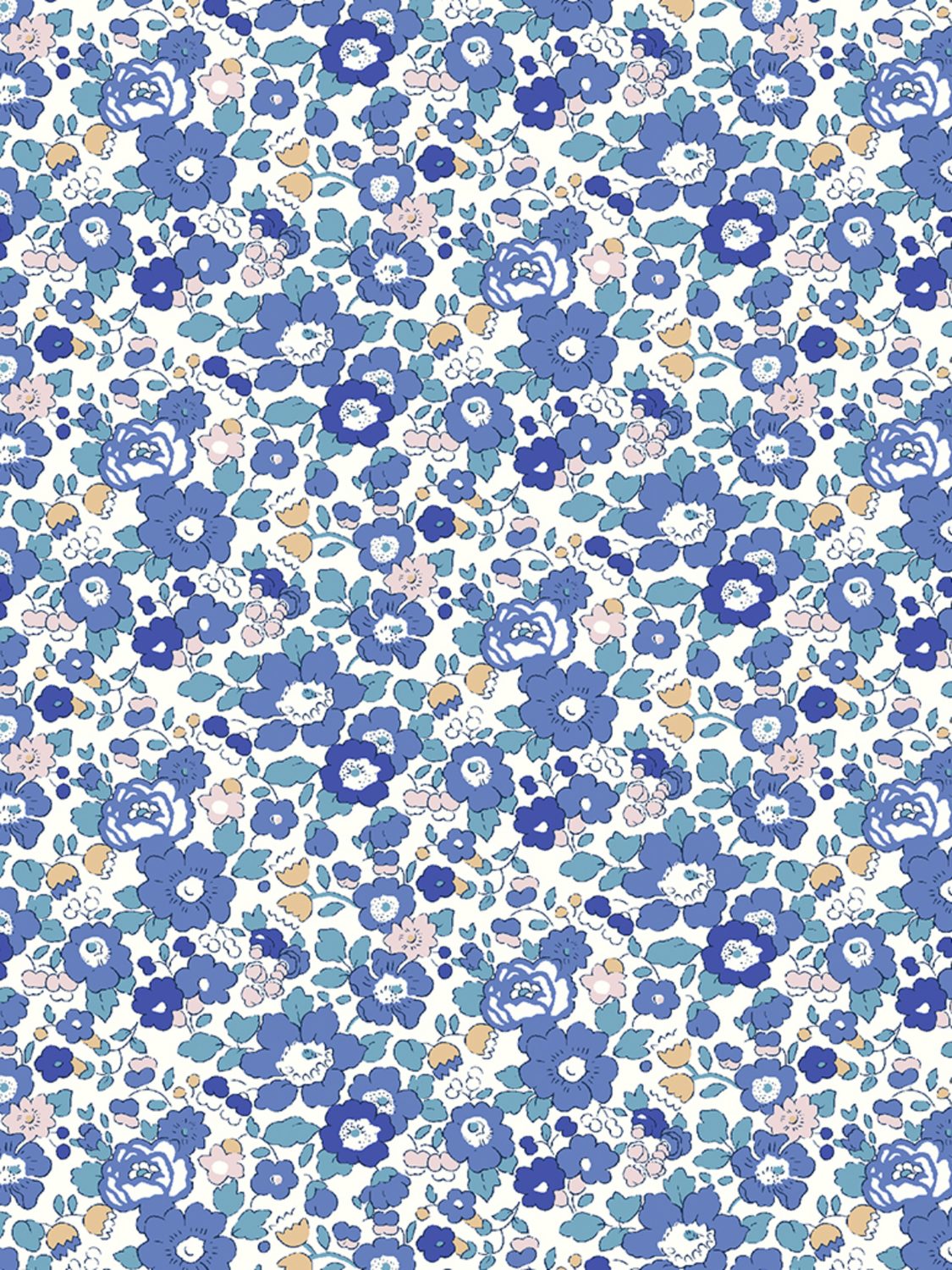 Intero Bambina Bicolore Rouches Liberty Betsy Ann Blu