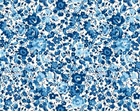 Intero Bambina Balza Liberty Fiori Blu