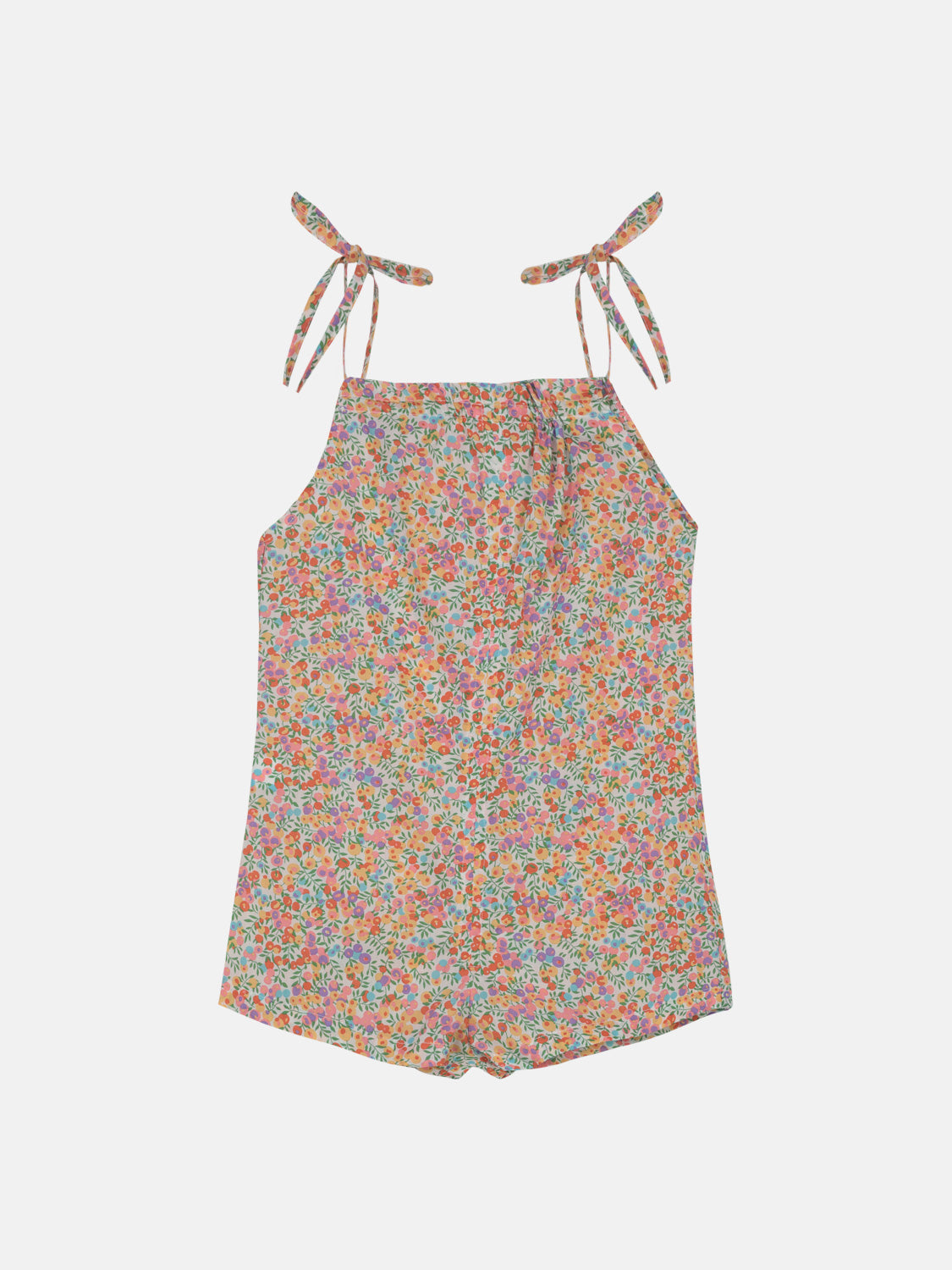 Salopette Bambina Laccio Collo Liberty Wiltshire Arancio