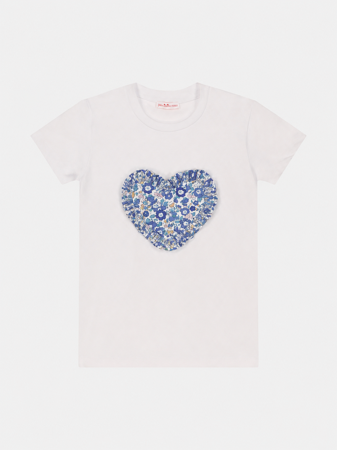 T-Shirt M/Corta Cuore Bambina Liberty Betsy Ann Blu