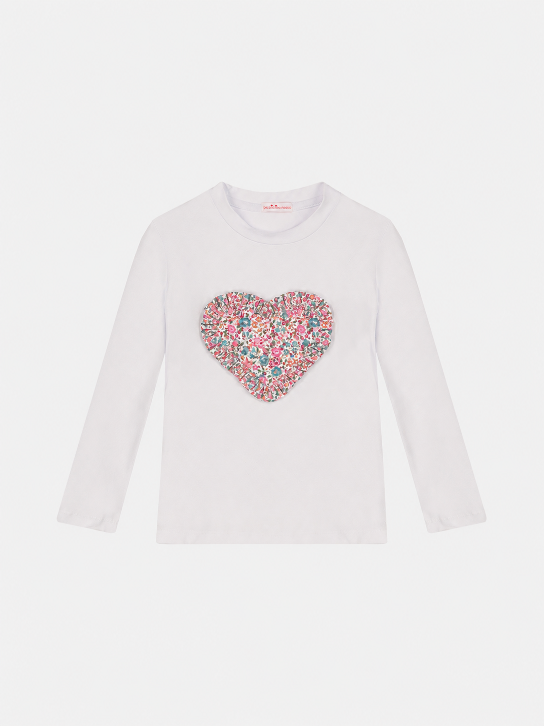 T-Shirt M/Lunga Cuore Bambina Liberty Emma Fuxia Petrolio