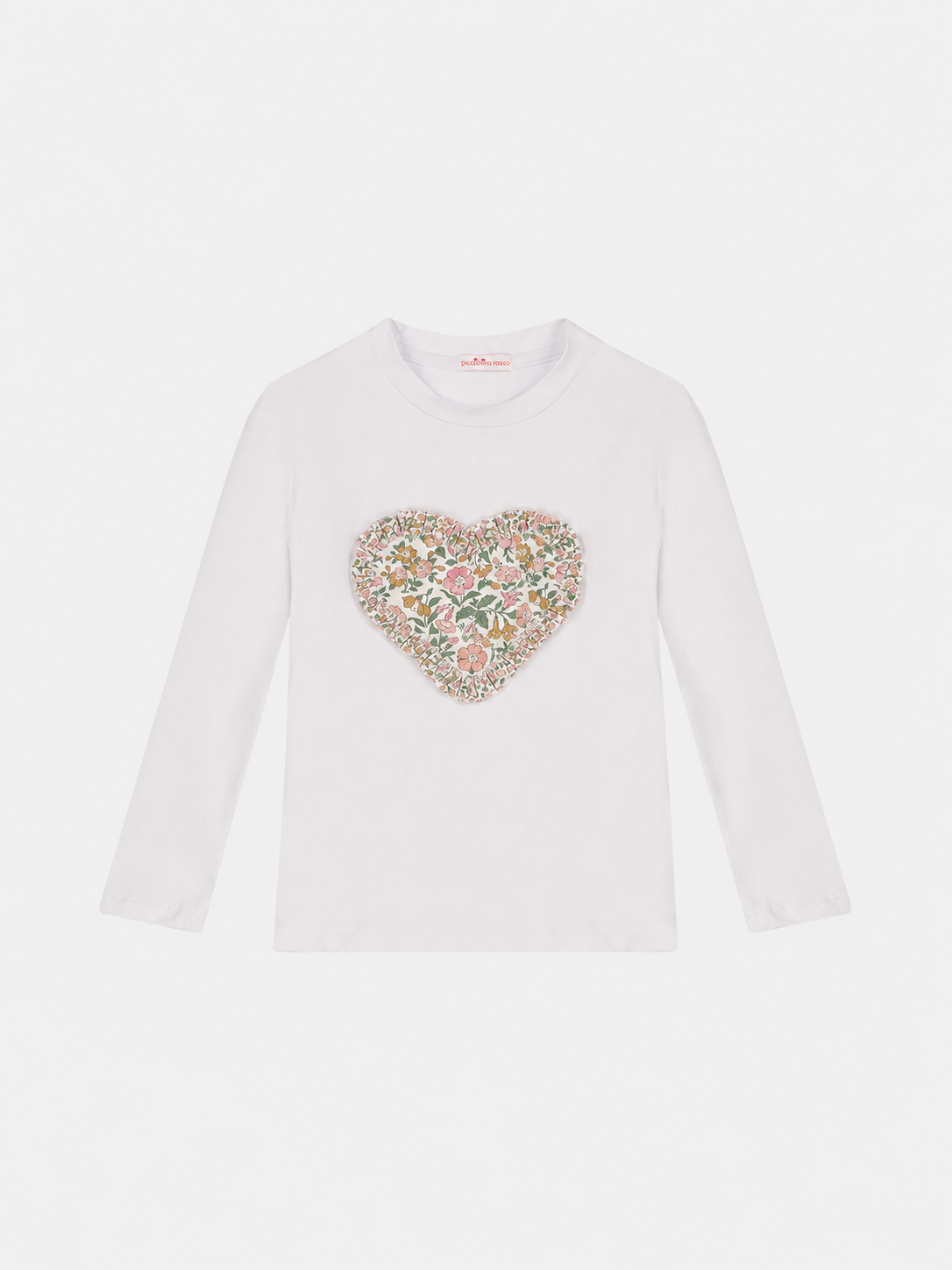 T-Shirt M/Lunga Cuore Bambina Liberty Metallic rosa