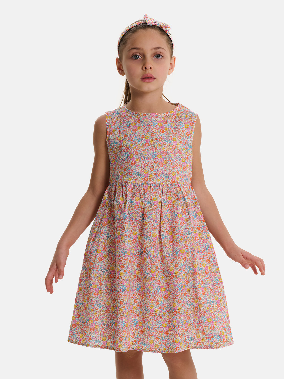 Abito Bambina Scamiciata Liberty Emma Giallo