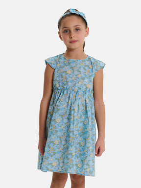 Abito Manica Aletta Liberty Betsy Azzurro