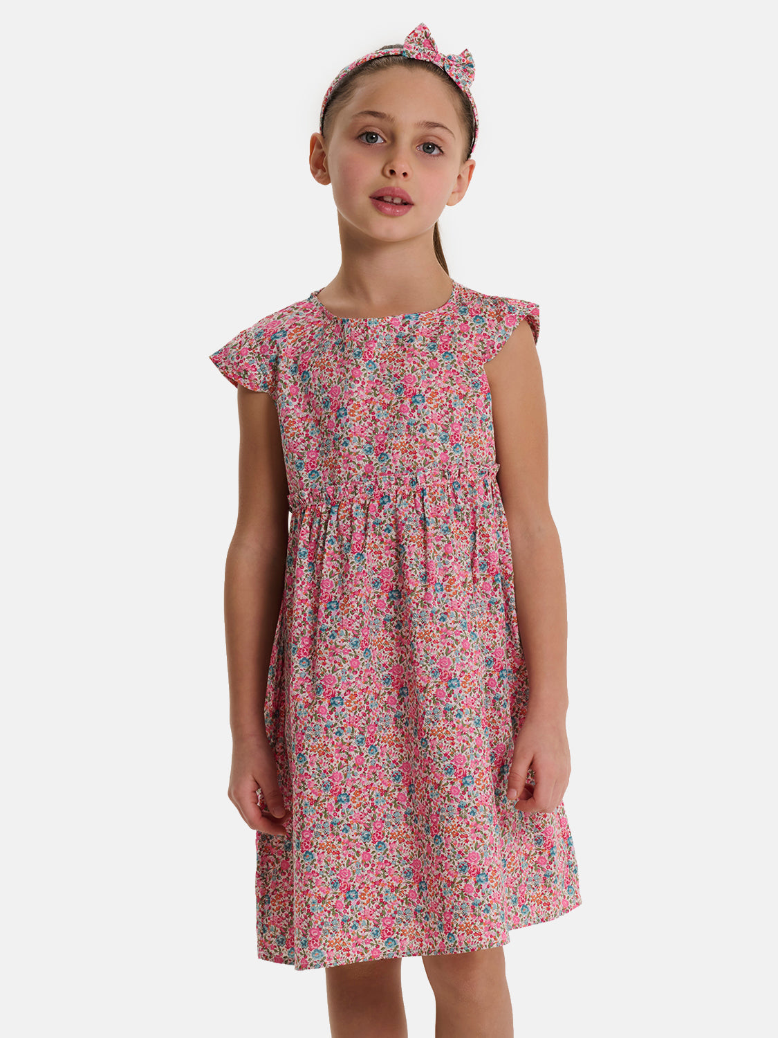 Abito Manica Aletta Liberty Emma Fuxia Petrolio
