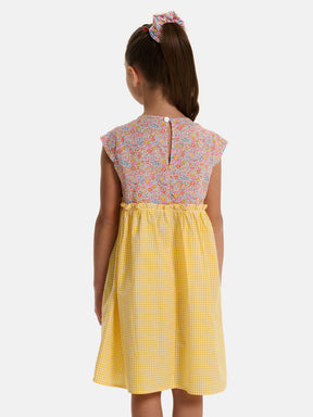 Abito Patchwork Manica Aletta Liberty Emma Giallo