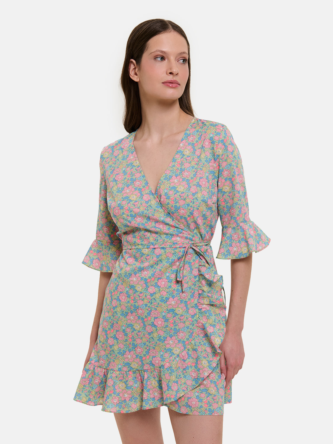Abito Portafoglio Donna Liberty Betsy Verde Rosa