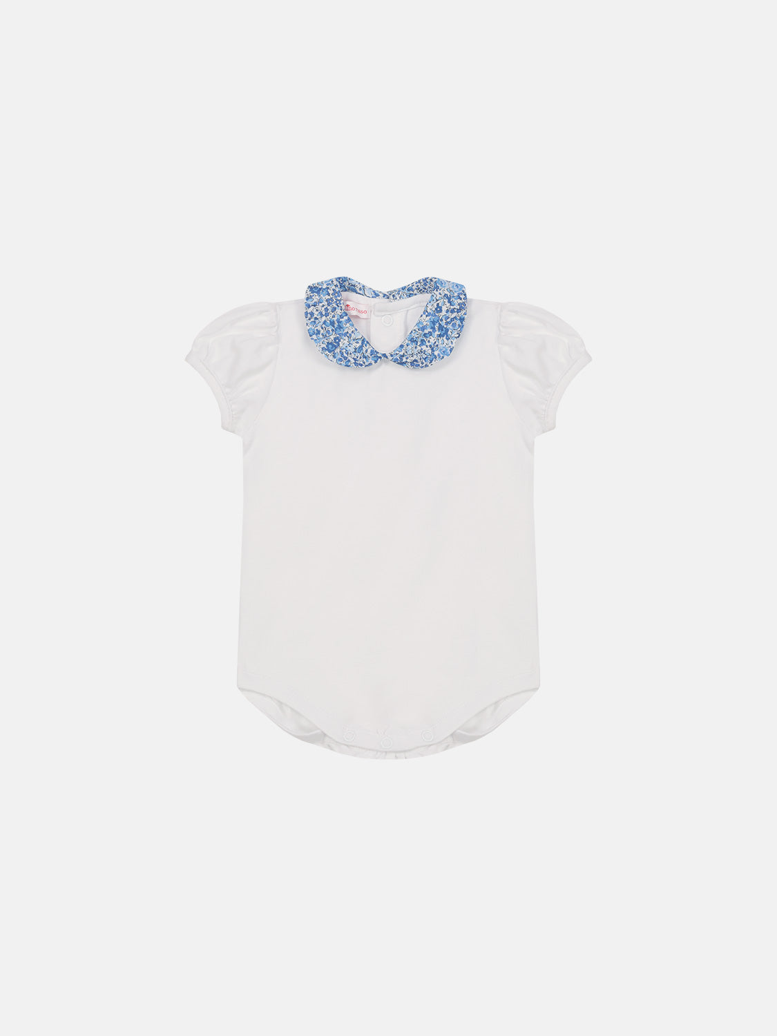 Body Colletto Liberty Fiori Blu