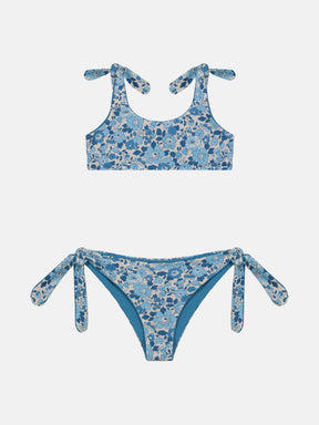 Bikini Bambina Double Fiocchi Liberty Betsy Celeste