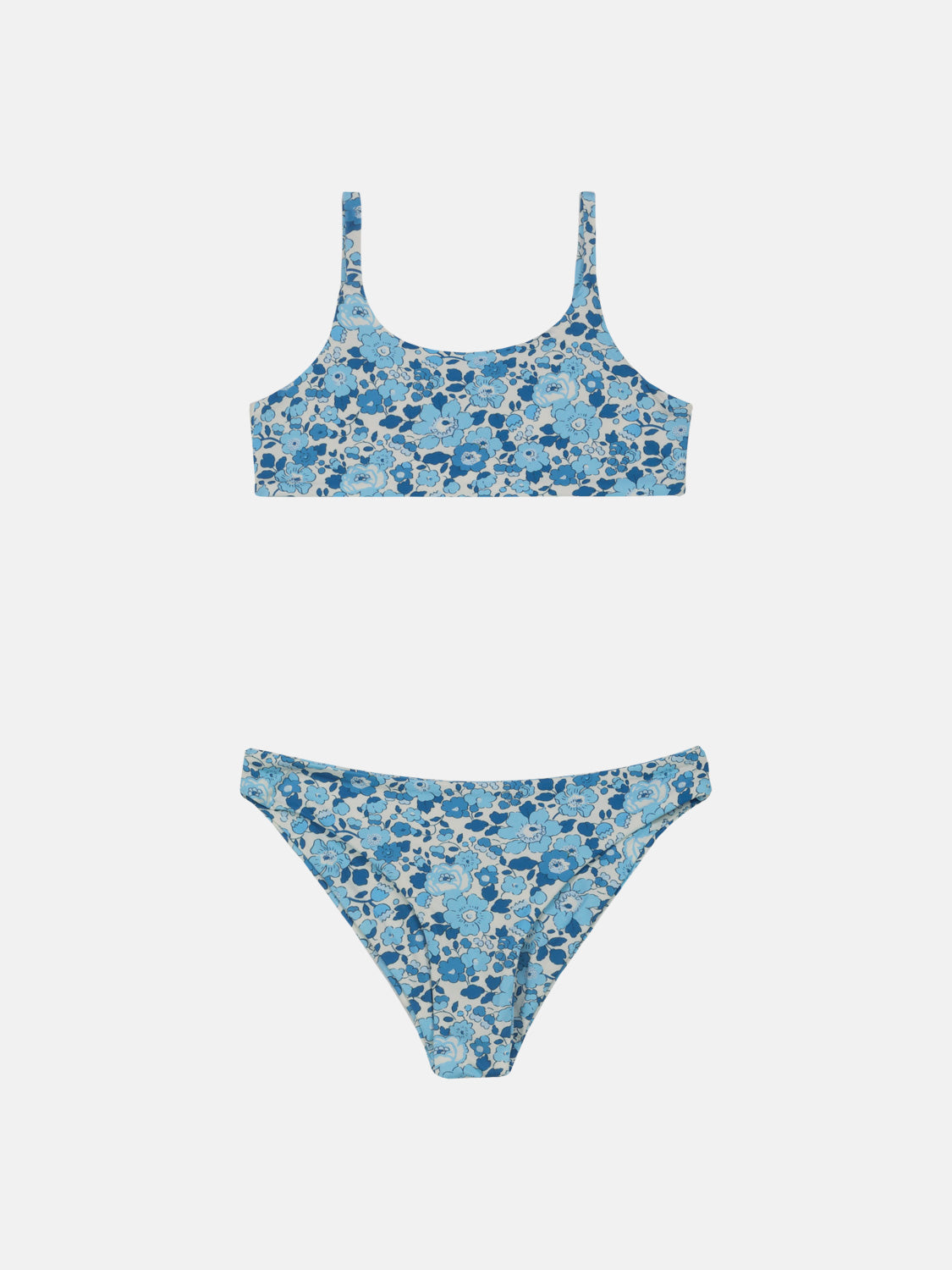 Cotton Ruffle Bikini, Liberty Betsy Azzurro main image 1